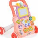 Moni Toys Music Walker interaktív, elefántos, műanyag járássegítő - Rózsaszín fotó