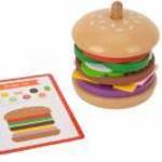 Tooky Toy Hamburger készítő fa játék szett fotó