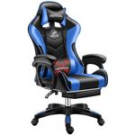 Likeregal 920 gamer szék lábtartóval és masszázs funkcióval - kék fotó
