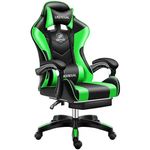 Likeregal 920 gamer szék lábtartóval és masszázs funkcióval - zöld fotó