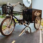 Retro Alloy Classic tricikli részletes aranyozott makett fotó