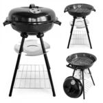 Kerti grill védővel és hamutálcával - BBQ sütő kerti használatra, fedéllel és hamuzsákkal fotó