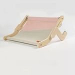 Ablakra, fiókra felszerelhető macskaágy, pink/szürke fotó