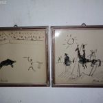 Pablo Picasso, Bikaviadal, Don Quijote, gyönyörű régi alkotások, nem nyomat! 1 forintról!!!! fotó