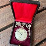 Horthy ezüst Tissot Kir.M.Honvédelmi miniszter Tisztelet díja zsebóra fotó