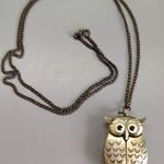 Bagoly medál quartz óra, zseb- és láncóra bronz fotó