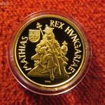 MÁTYÁS 5000 FORINT 1990 ARANY: 6, 98g /986 PP, nagyon enyhe mikrokarc fotó