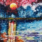 Absztrakt festmény 30x40 cm fotó