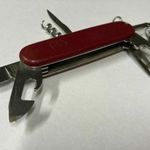 Vintage jelzett svájci bicska - "VICTORINOX, Swiss Made Stainless - OFFICIER SUISSE" jelzésekkel fotó