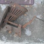 Nagy öntöttvas szeletelő fotó