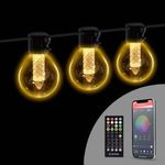 Smart fényfüzér - 100-240V - 25 db melegfehér LED - 15 m - bluetooth fotó