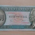 1000 Ft-os (1983. március 25.) A sorozatú bankjegy eladó! fotó