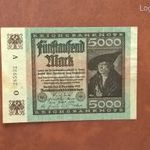 1db 1922-es német 5000 Márka -- EF/XF fotó
