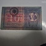 1904-es 10 Korona Románia felülbélyegzett fotó