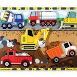 Melissa & Doug Fa készségfejlestő játék, könnyen megfogható puzzle fotó