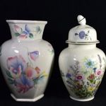 AYNSLEY 2 DB MESESZÉP PORCELÁN VÁZA X fotó