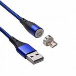 Akyga AK-USB-47 USB-A (m) / microUSB (m) magnetic 1m Blue AK-USB-47 Kiegészítő, Kellék Kábel fotó