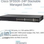 CISCO SF550X-24P-K9-EU Switch: L3 managed, 24 x 10/100 + 2 x 10 GE combo + 2 x 10GE SFP+, rack-mount fotó