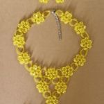 Új , handmade gyöngyből fűzött szett -Nyakék, fülbevaló, karkötő fotó