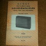Retro Achát F8.12 FÉG gázkonvektor használati utasítás, új állapotú, 1982. fotó