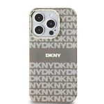 DKNY iPhone 13 / 14 / 15 MagSafe Mintás középcsíkkal PC TPU Telefon tok - Bézs (DKHMP15SHRHSEE) fotó