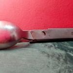 KANÁLGÉP Evőeszköz készlet /kés-villa-kanál, fém tokban/ kb 20 cm, 0.2 kg Használt, hánytalan fotó