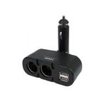 100W autós szivargyújtó elosztó / 2 db szivargyújtó + 2 db USB csatlakozó fotó