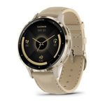 Garmin Venu 3S francia szürke-krémarany, bőr és szilikon szíjjal okosóra fotó