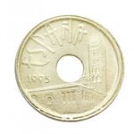 Spanyolország, 25 pesetas 1995 - Kasztília és León aUNC+ fotó