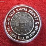 AZ ELSŐ MAGYAR HÍDPÉNZ / MKB EMLÉKÉREM 2001 EZÜST: 1, 1g/999 PP fotó