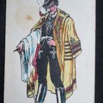 VINTAGE MAGYAR NÉPTÁNC CSIKÓS KORABELI KOSZTÜM KÉPESLAP cca. 1948 fotó