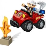 LEGO DUPLO Tűzoltóparancsnok - 5603 Fire Car. Kis aranyos legó készlet, 2008-ból. fotó