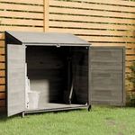 antracitszürke tömör fenyőfa kerti fészer 102 x 52 x 112 cm fotó