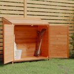 barna tömör fenyőfa kerti fészer 102 x 52 x 112 cm fotó