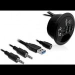 USB Delock 61990 USB 3.0 3 portos HD audio porttal rendelkező külső hub (61990) fotó