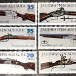 1978 DDR JAGDWAFFEN AUS SUHL NÉMET -VADÁSZ, VADÁSZAT, FEGYVEREK, FEGYVER- BÉLYEG POSTATÍSZTA ** 5 EU fotó