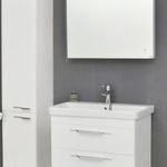Lux 80 cm komplett fürdőszoba bútor LED világítással, fali fotó