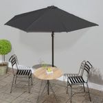antracit féloldalas erkély napernyő alumíniumrúddal 300x155 cm fotó