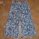 50-es, George, fekete-fehér, baggy, kényelmes, gumírozott derekú, moletti nadrág fotó