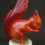 Hollóházi porcelán vörös mokus fotó