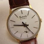 RAKETA RETRO FÉRFI KARÓRA*OROSZ SZOVJET*KÉZI HÚZÓS ALSÓ MÁSODPERCES VASTAG ARANYOZOTT fotó
