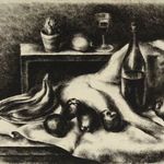 1C995 Kiss Terézia : "Csendélet banánnal" 1967 43 x 61.5 cm fotó