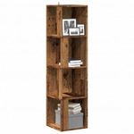 antik fa színű szerelt fa sarokszekrény 33 x 33 x 132 cm fotó