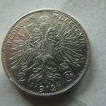 EZÜST F. JÓZSEF 2 CORONA, 1912. 1 DB. 1 FT-RÓL! fotó