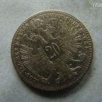 EZÜST F. JÓZSEF 20 KRAJCÁR, 1868. 1 DB. 1 FT-RÓL! fotó