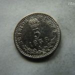 EZÜST F. JÓZSEF 5 KRAJCÁR, 1858 A. 1 DB. 1 FT-RÓL! fotó