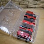H0 1: 87 Wiking, Roco 5db tűzoltó autó egyben trató dobozában terepasztal építéshez, vasútmodell fotó