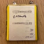 Li-ion akkumulátor cella 3, 7V 2100mAh 53x62x6, 5mm használt 1Ft-ról fotó