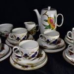 ROYAL WORCESTER GYÜMÖLCS MINTÁS PORCELÁN TEÁS KÉSZLET 6 SZEMÉLYRE X fotó