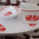 Hollóházi porcelán cigarettázó szett fotó